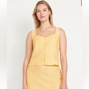 Old Navy Yellow Button Down Top